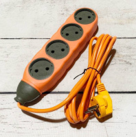 Удлинитель двухсторонний на 8 гнезд, оранжевый 3м / N85-3