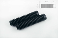 Гофры передней вилки (пара) универсальные L-250mm, d-30mm, D-50mm (черные) MZK (P-2531)