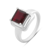 Серебряное кольцо CatalogSilver с искусственным гранатом nano 2.092ct, вес изделия 4,05 гр (60002298) 18.5 размер