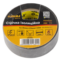 Стрічка ізоляційна ПВХ (чорна) 0.13мм×19мм×10м Premium SIGMA (8411601)