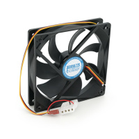 Кулер корпусный Pccooler F122, 120x120x25mm, 12V/0.1A, RPM 1200±10%, 3-pin + MOLEX, Black, Box
