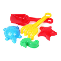 Игрушка набор «Лопатка+ грабельки» ТехноК 2254TXK с пасочками Красный