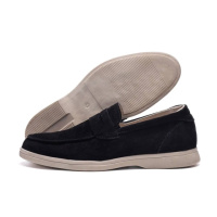 Шкіряні демісезонні лофери колір чорний