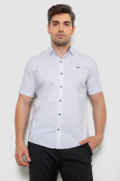 Сорочка чоловіча з принтом, колір білий, 214R7340