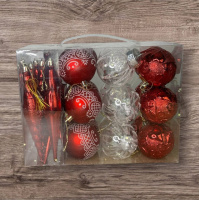 Набор игрушек на елку 19343 26 шт красный