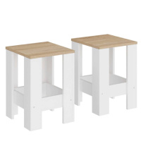 Табурет Эверест Т-1 (2шт.) Дуб Сонома/Нимфея Альба (DTM-071144)