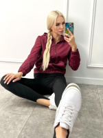 Жіноча вітровка «Just» оптом | Батал Бордовий, 50-52