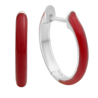 Серебряные серьги CatalogSilver с фианитами, емаллю (60002194)