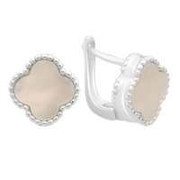 Серебряные серьги CatalogSilver с натуральным перламутром (2196938)