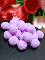Помпоны для творчества 1,5 см, 50 шт/фиолетовый