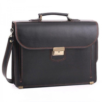 Портфель ручної роботи шкіряний Чорний (1939512623)