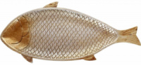 Декоративное блюдо «Рыбка» 38.5х17х2см, полистоун, золото