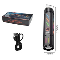 Ліхтар ручний із флуоресцентним забарвленням 530 WHITE LASER LED PM30-TG, індикація заряду, zoom, Power Bank, АКБ 18650, ЗП Type
