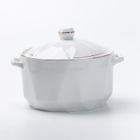 Супниця керамічна 1 л в скандинавському стилі, білий