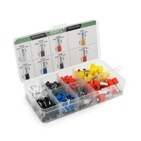 Набор клемм/наконечников 320шт(E2508b-30,E1008r-50,E1508bl-40,E4009gr-20,E1008r-50,E6012y-25.E7508gr-60.E0508w-80)в боксе