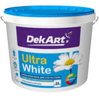Фарба інтер`єрна для стін та стель «Ultrа White», DekArt 4 кг (біла)