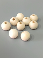 Бусины деревянные 2 см натуральные без покрытия/ 1 шт.