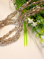 Хрусталь/ Овал/ 4×6мм/ 20 шт / дымчатый