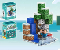 Магнітний Конструктор Майнкрафт водоспад на схилі пагорба (56 деталей)