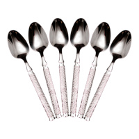 Набор чайных ложек 6 штук из нержавеющей стали 15 (см) Серебро HP-8-35