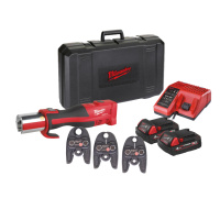 Обтискач гідравлічний акумуляторний для труб MILWAUKEE, M18 BLHPT-202C U-SET (зарядний пристрій М12-18 С, 2 акумулятори М18 В2 2