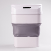 Сенсорне відро для сміття складне для дому та офісу 8-17,5 літрів, сірий