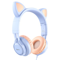 Навушники з вушками Hoco W36 Cat ear, Dream Blue - купити в SmartEra.ua