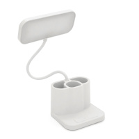 Гибкая настольная лампа BKL-L7 с органайзером , 3 режима (белый+теплый белый), сенсорное включение, встроенный аккум 500mAh,15х6 см, 290г, White, Box