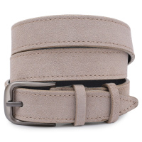 Замшевий ремінь для жінок Vintage 20780 Сірий