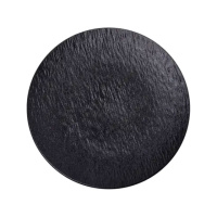 Тарелка сервировочная фарфоровая 25 см черная HP-7-727