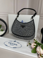 Женская сумка Prada Cleo satin bag wit crystals  wb033