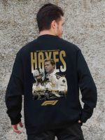 Утеплений оверсайз світшот на флісі з принтом Without Hayes Black