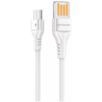 Кабель Proove Double Way Silicone USB to Micro 2.4A 1m White (CCDS20001302) (Код товару:41281)