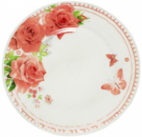 Набор 6 обеденных тарелок «Роза» Ø22.5см, стеклокерамика