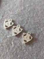 Металлическая подвеска/ 1,3*1см/ серебро/ цена за 1 шт.