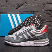 Мужские кроссовки сетка Adidas Grey 211-4 серые