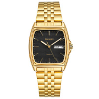 Жіночий годинник Skmei 2628GDBK Gold-Black у класичному стилі з металевим браслетом