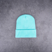 Шапка S podvorotom v rubchik Ментоловий