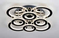 Светодиодная хрустальная люстра SVLIGHT LED 2872/4+4 328W 2.4G 3000-6000K + пульт