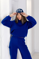 Теплий спортивний костюм зі штанами карго «Human» | Норма і батал | Розпродаж моделі Електрик, 54-56