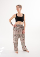 Вільні штани-шаровари Ethno-Rose Ecru RAO WEAR унісекс OneSize зріст 155-165 см бежевий