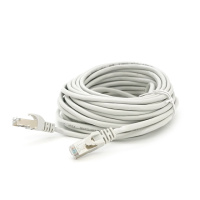 Патч-корд литой MERLION, FTP, RJ45, Cat.5e, 10m, серый, CCA, Q200