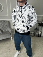 Худі чоловіче весна літо осінь принт трикотаж на флісі