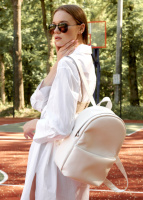 Жіночий рюкзак високої якості українського виробництваСтиль -  білий