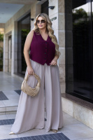 Жіночий жилет класичний «Justin» | Батал | Розпродаж моделі Марсала, 50-52