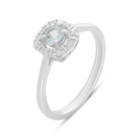 Серебряное кольцо CatalogSilver с натуральным топазом 0.42ct, вес изделия 1,83 гр (2188506) 16.5 размер
