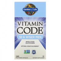 Мультивитамины для Мужчин 50+, Vitamin Code, 50 & Wiser Men, Garden of Life, 240 вегетарианских капсул