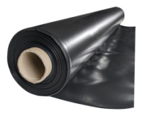 Пленка 120 мкм 6*50м УФ стабилизированная полиэтиленовая чёрная первичная строительная пленка