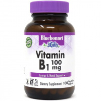 Витамин B1 100 мг, Vitamin B1, Bluebonnet Nutrition, 100 вегетарианских капсул