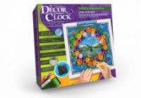 Decor Clock. Часы вышитые лентами и бисером DC-01-02 (Danko Toys)